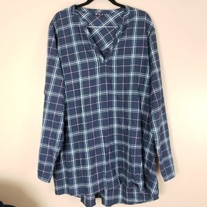 Plus Size Plaid Tunic Top Dress Size 3X H12